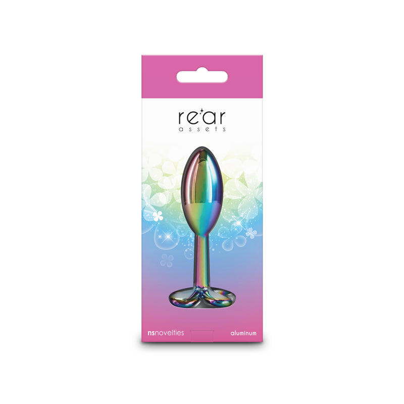 Rear Assets Clover - Multicolour - Multicoloured 9.2 cm Metallic Butt Plug-NSN-0967-09