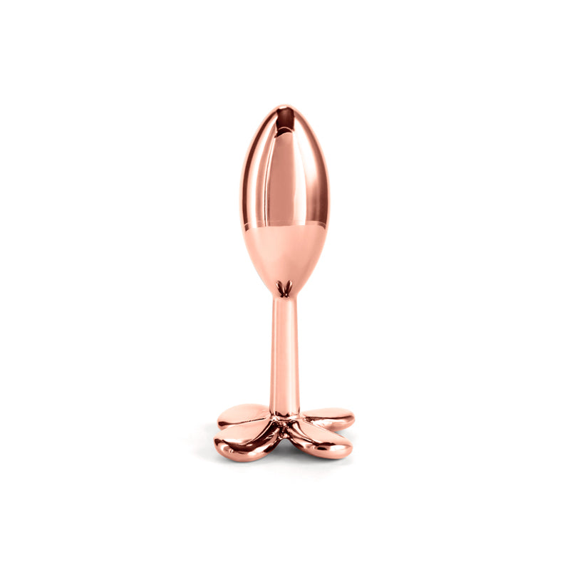 Rear Assets Clover - Rose Gold - Rose Gold 9.2 cm Metallic Butt Plug-NSN-0967-19