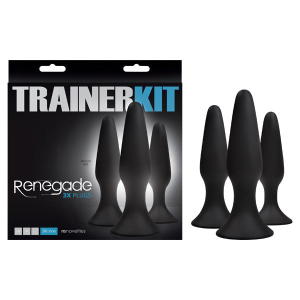 Renegade Sliders Trainer Kit - Black Butt Plugs - Set of 3-NSN-1105-00