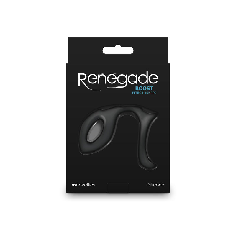 Renegade Boost - Black - Black Penis Harness-NSN-1112-13