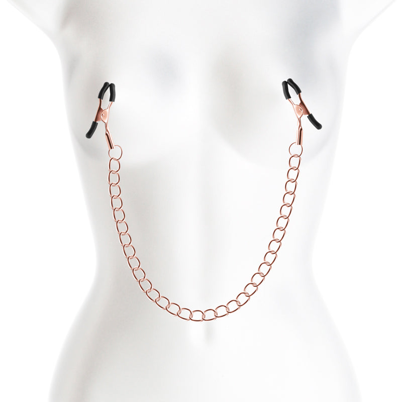 Bound Nipple Clamps - DC2 - Rose Gold - Rose Gold Nipple Clamps with Chain-NSN-1303-02