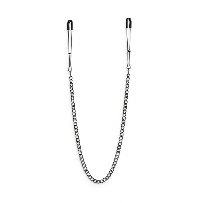 Bound Nipple Clamps - DC3 - Gunmetal - Gunmetal Nipple Clamps with Chain-NSN-1303-11