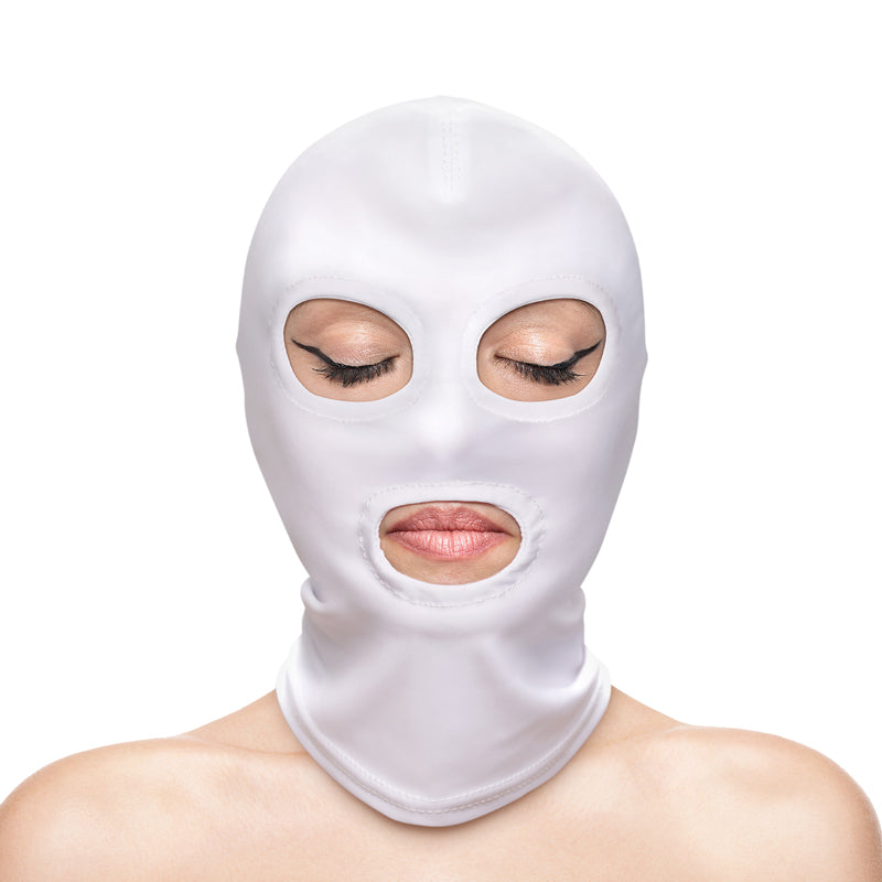 Fetish & Fashion - Eyes & Mouth Hood - White - White Hood-NSN-1803-11AP