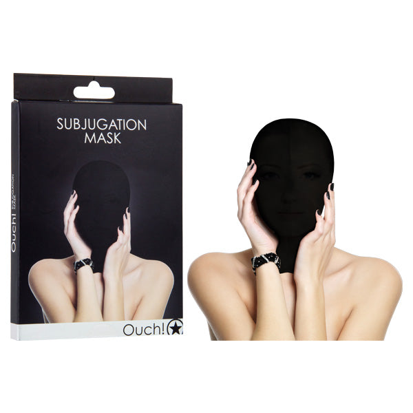 Ouch Subjugation Mask - Black Hood Mask-OU036BLK