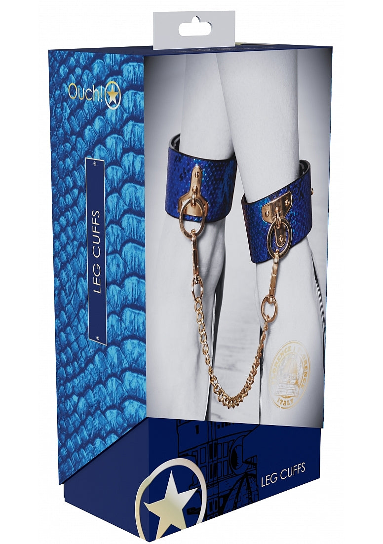 Ouch! Florence Collection - Leg Cuffs-OU1000BLU