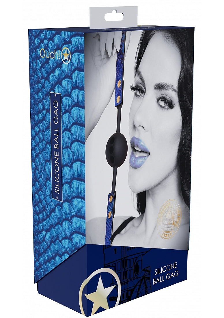 Ouch! Florence Collection - Silicone Ball Gag-OU1003BLU