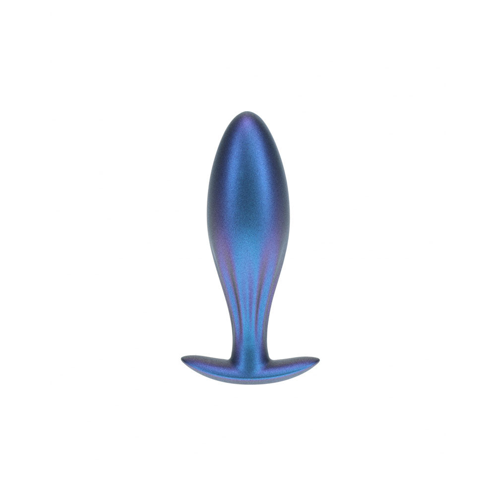 OUCH! Oval Anal Plug - Metallic Blue - Metallic Blue 11.7 cm Butt Plug-OU1021MBL