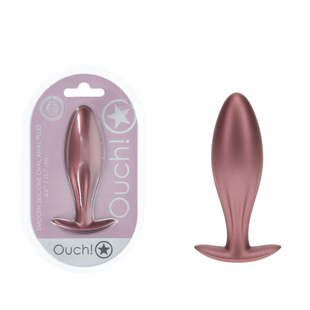 OUCH! Oval Anal Plug - Rose Gold - Rose Gold 11.7 cm Butt Plug-OU1021ROS