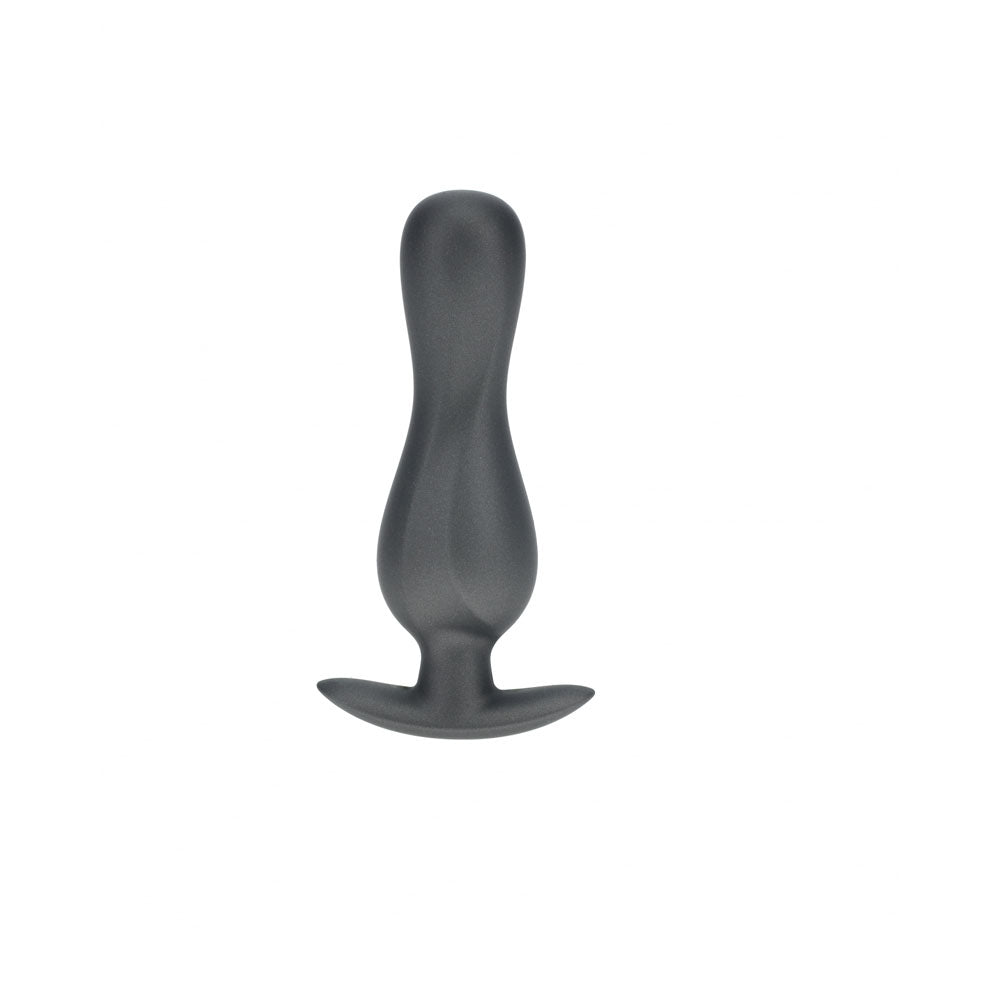 OUCH! Curvy Anal Plug - Gun Metal - Gun Metal Grey 11.7 cm Butt Plug-OU1024GUN