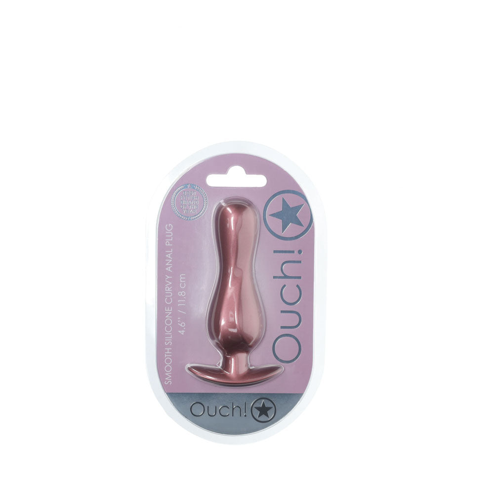 OUCH! Curvy Anal Plug - Rose Gold - Rose Gold 11.7 cm Butt Plug-OU1024ROS