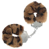 OUCH! Heavy-Duty Fluffy Cuffs - Leopard - Leopard Fluffy Restraints-OU1046LEO