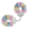 OUCH! Heavy-Duty Fluffy Cuffs - Multicolour 2 - Multicoloured Fluffy Restraints-OU1046MUL2