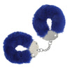 OUCH! Heavy-Duty Fluffy Cuffs - Navy - Navy Fluffy Restraints-OU1046NVY