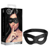 Ouch! Velvet & Velcro Adjustable Open Eye Mask - Black Restraint-OU522BLK