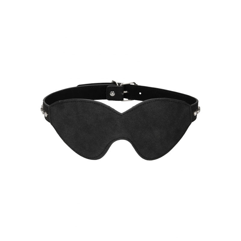 OUCH! Diamond Studded Eye-Mask - Black Eye Mask-OU573BLK