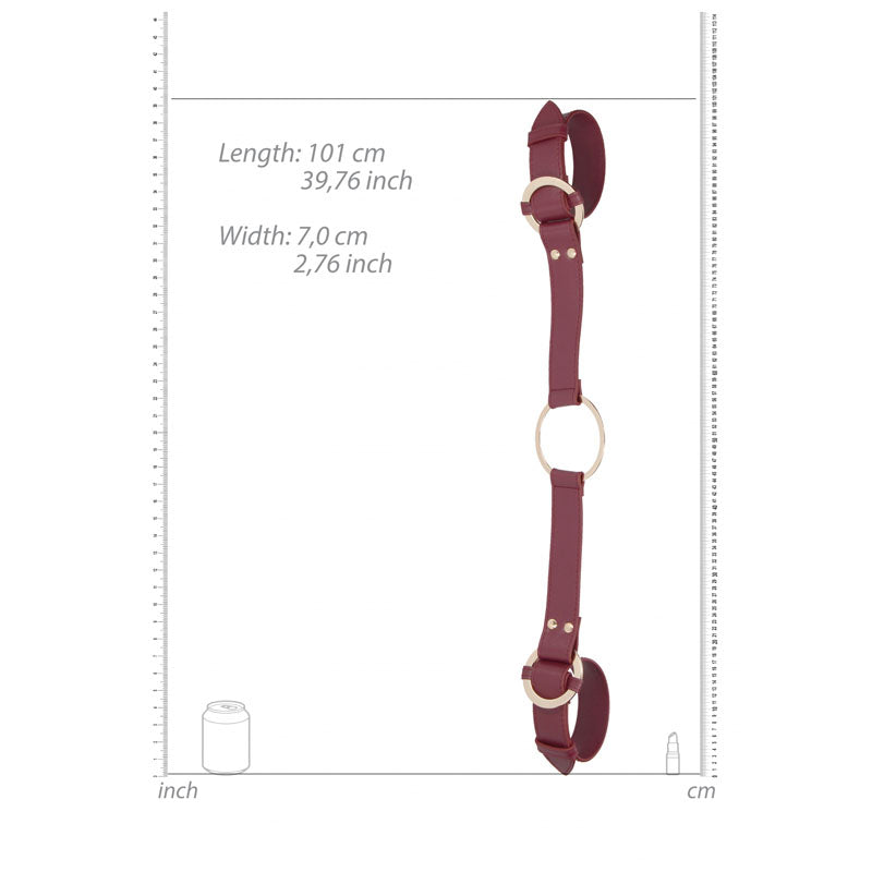 OUCH! Halo - Handcuff With Connector - Burgundy Restraint-OU582BUR