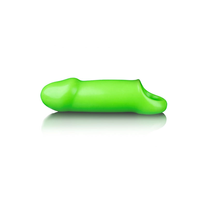 OUCH! Glow In The Dark Smooth Thick Stretchy Penis Sleeve - Glow in Dark 15.5 cm Penis Extension Sleeve-OU738GLO