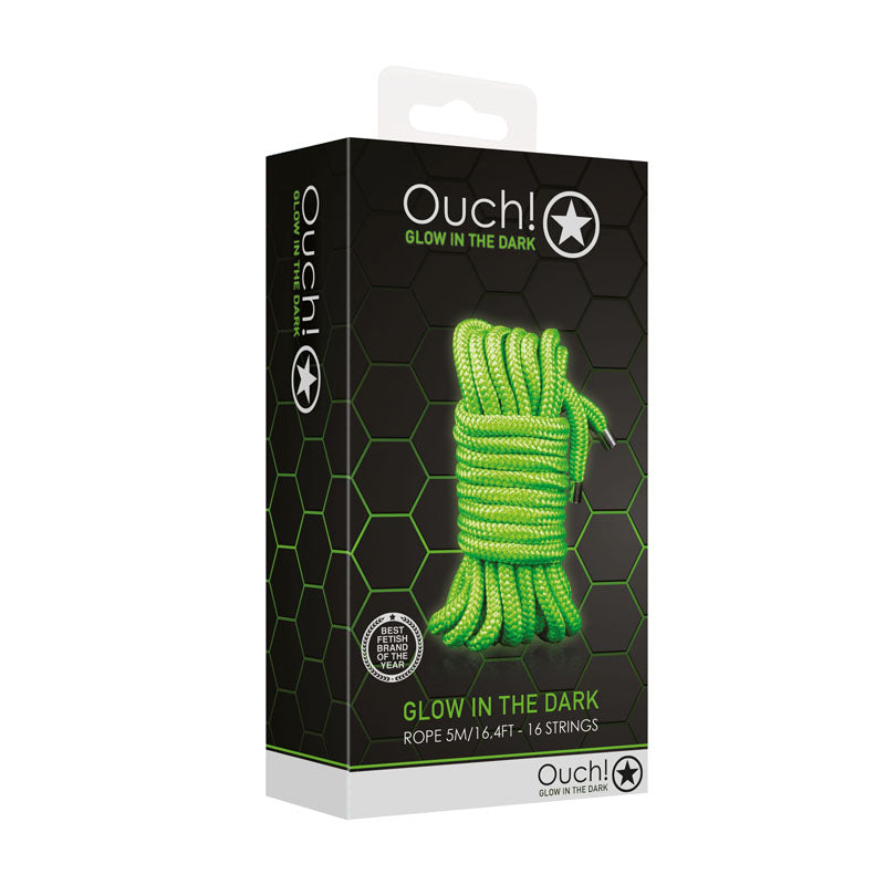 OUCH! Glow In The Dark Rope - 5m - Glow in Dark - 5 metre length-OU766GLO