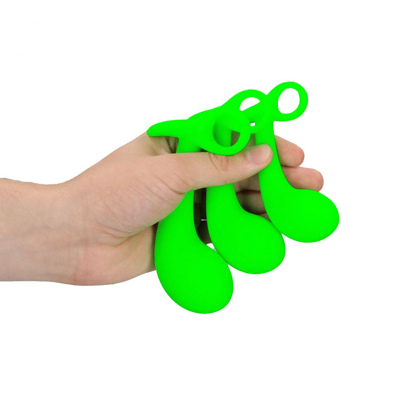 OUCH! Glow In The Dark Prostate Kit - Glow in Dark Prostate Massagers - Set of 3-OU788GLO