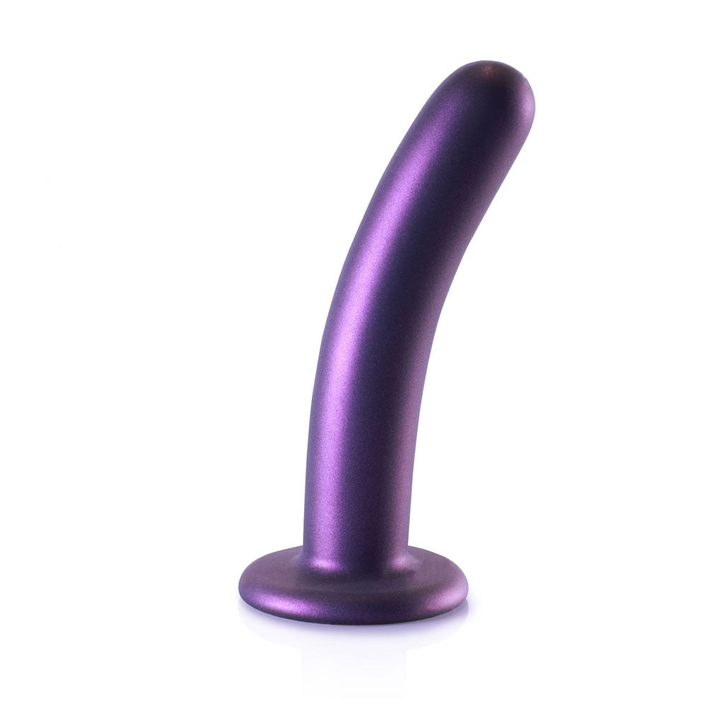 OUCH! Smooth Silicone G-Spot Dildo - 6 / 14.5 cm - Metallic Purple 14.5 cm Dildo-OU820MPU