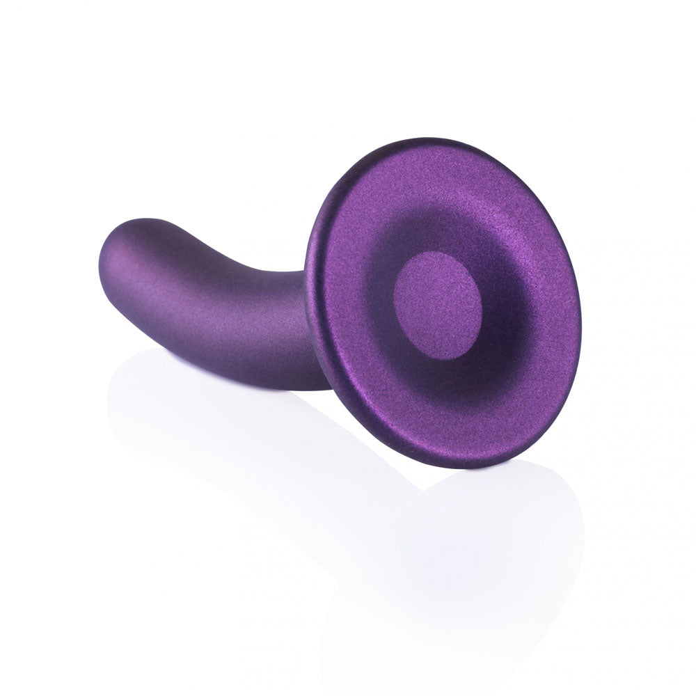 OUCH! Smooth Silicone G-Spot Dildo - 6 / 14.5 cm - Metallic Purple 14.5 cm Dildo-OU820MPU