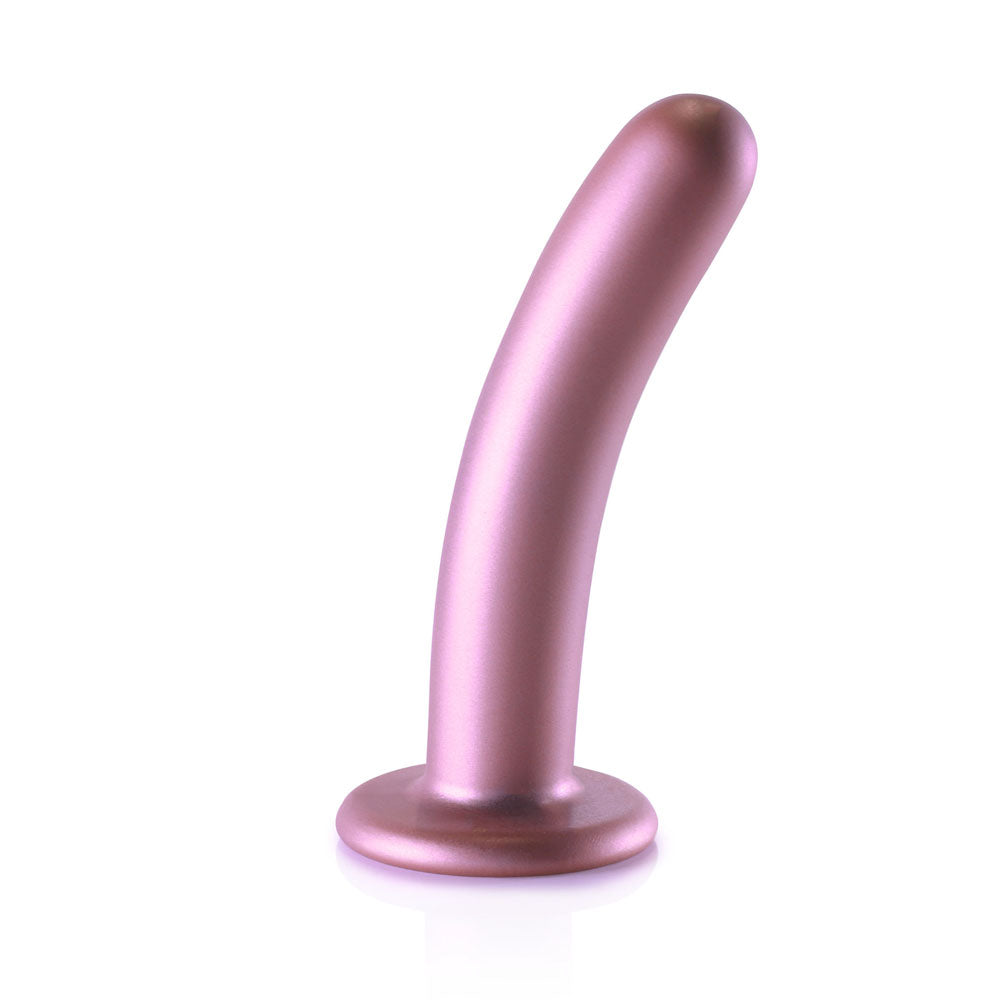 OUCH! Smooth Silicone G-Spot Dildo - 6 / 14.5 cm - Rose Gold 14.5 cm Dildo-OU820ROS