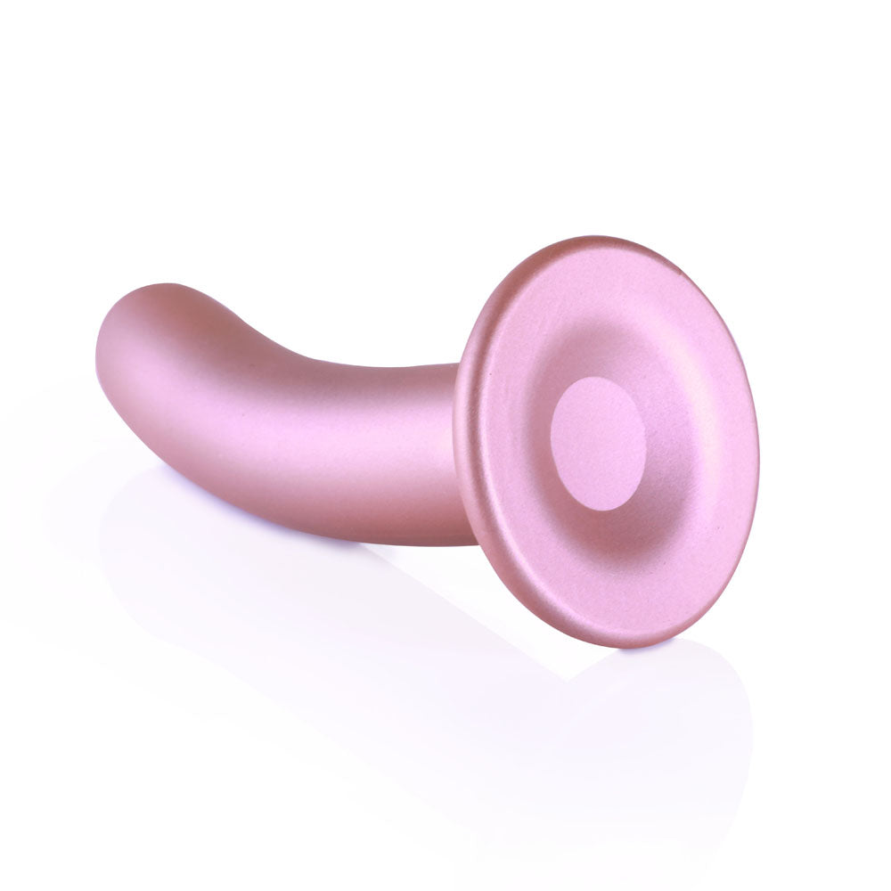 OUCH! Smooth Silicone G-Spot Dildo - 6 / 14.5 cm - Rose Gold 14.5 cm Dildo-OU820ROS