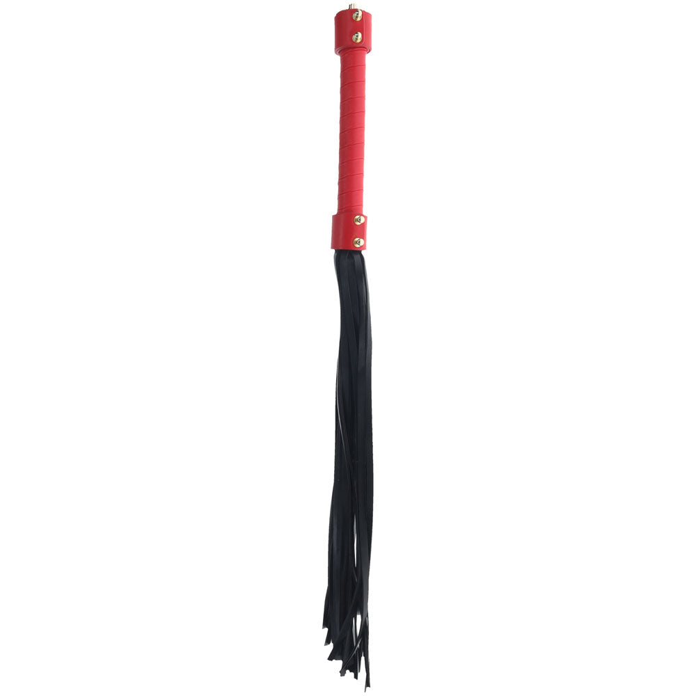 OUCH! Milan Collection - Flogger - Black/Red Flogger Whip-OU969BLKRD