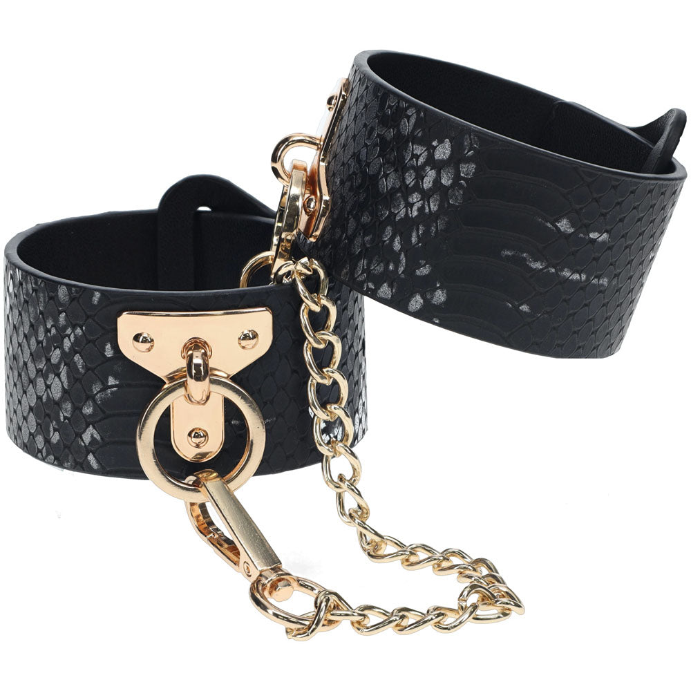 OUCH! Florence Collection - Handcuffs - Black Restraints-OU999BLK