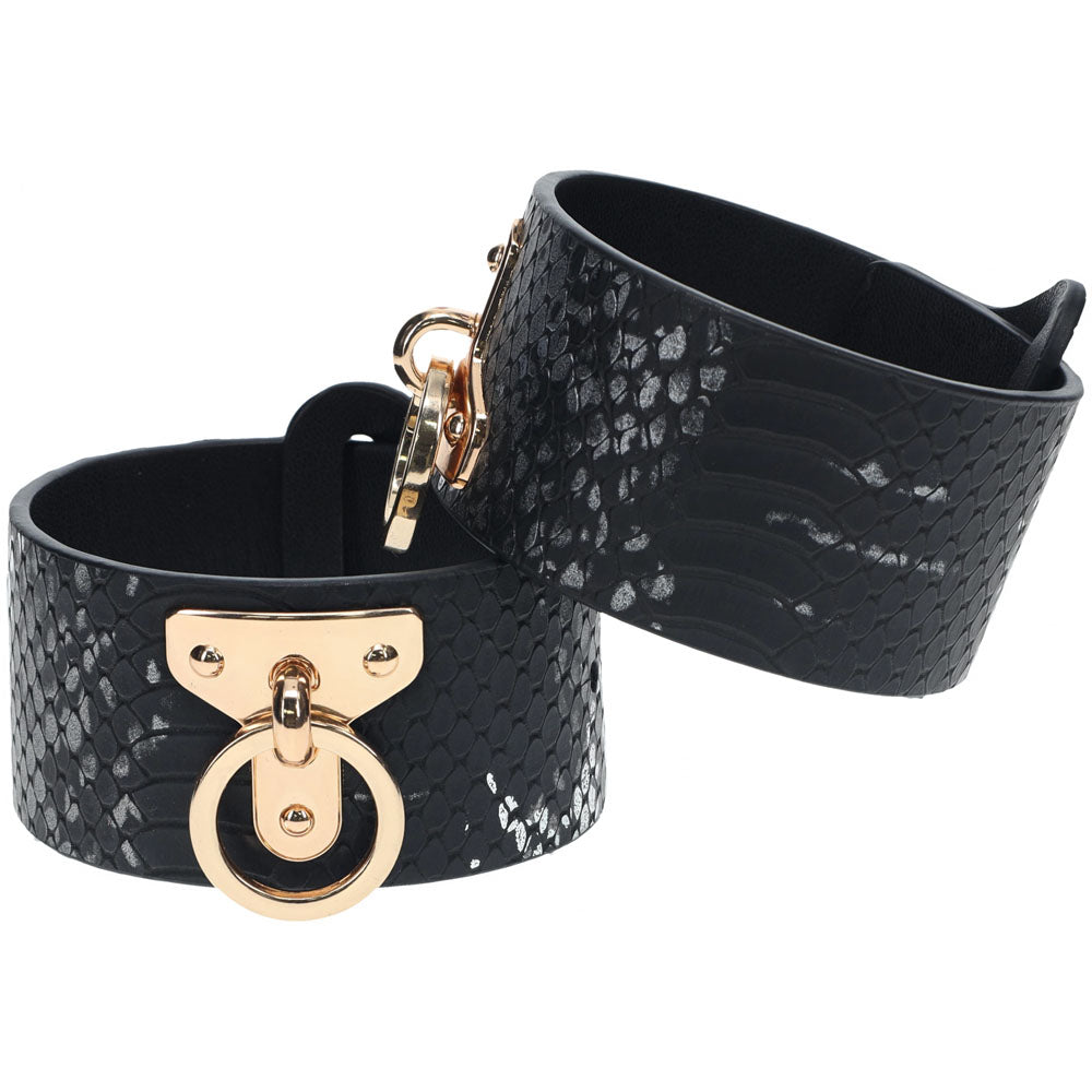 OUCH! Florence Collection - Handcuffs - Black Restraints-OU999BLK