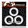 OXBALLS WILLY RINGS 3-pack stretchy cockrings WHITE-OX-3047-WHT