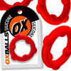 OXBALLS SPINNER single silicone ring RED-OX-3202-RED