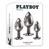 Playboy Pleasure PLEASURE 3 WAYS - Metal Butt Plugs - Set of 3 Sizes-PB-BP-2253-2