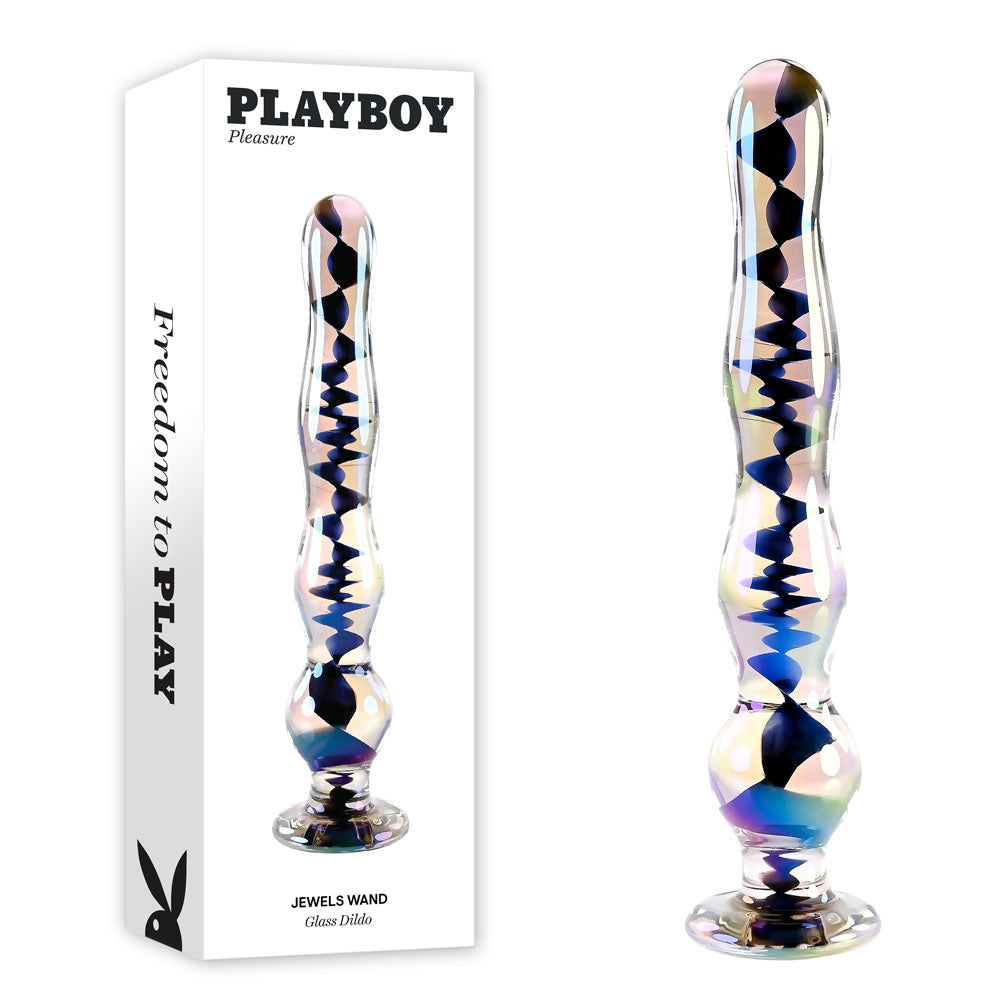 Playboy Pleasure JEWELS WAND - Clear Glass 20.3 cm Dildo-PB-GL-4264-2