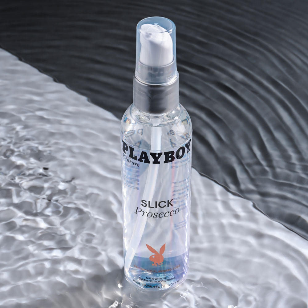 Playboy Pleasure SLICK PROSECCO - 120 ml - Prosecco Flavoured Water Based Lubricant - 120 ml Bottle-PB-LQ-2161-2