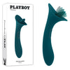 Playboy Pleasure TRUE INDULGENCE - Teal 21.3 cm USB Rechargeable Vibrator with Flicking Tip-PB-RS-1560-2