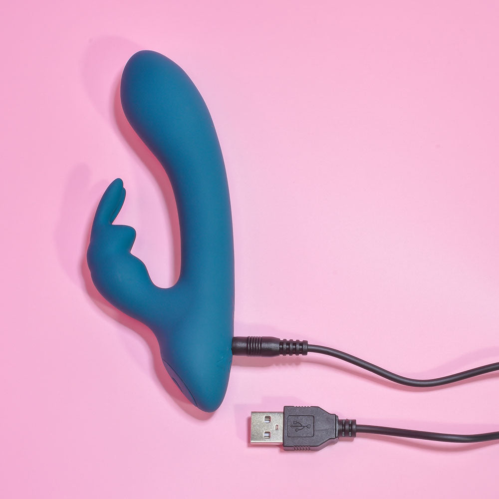 Playboy Pleasure LIL RABBIT - Deep Teal 14.6 cm USB Rechargeable Rabbit Vibrator-PB-RS-1591-2