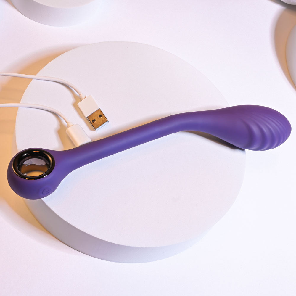 Playboy Pleasure SPOT ON - Purple 22.6 cm USB Rechargeable Poseable G-Spot Vibrator-PB-RS-1621-2