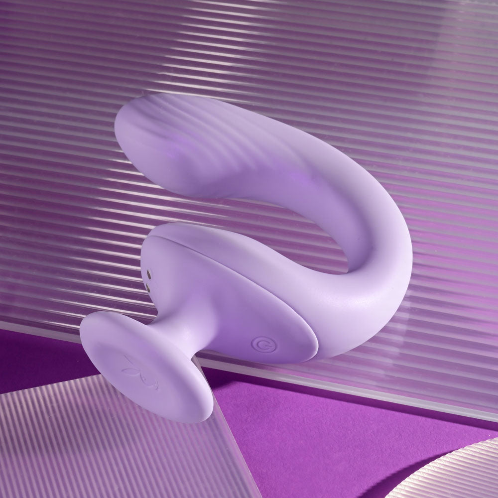 Playboy Pleasure REV ME UP - Purple USB Rechargeable Dual Motor Curved Vibrator-PB-RS-2260-2