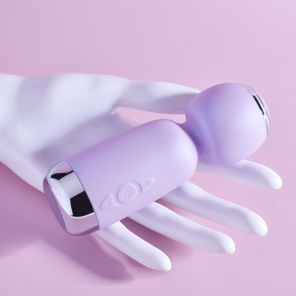 Playboy Pleasure ROYAL MINI - Lilac 12.5 cm USB Rechargeable Mini Wand Vibrator-PB-RS-2291-2