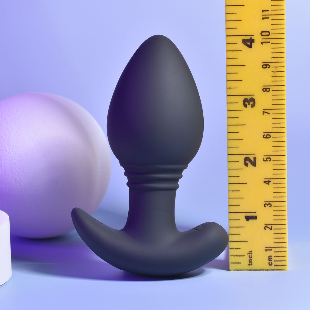 Playboy Pleasure PLUG & PLAY - Black 10.3 cm USB Rechargeable Vibrating Butt Plug with Wireless