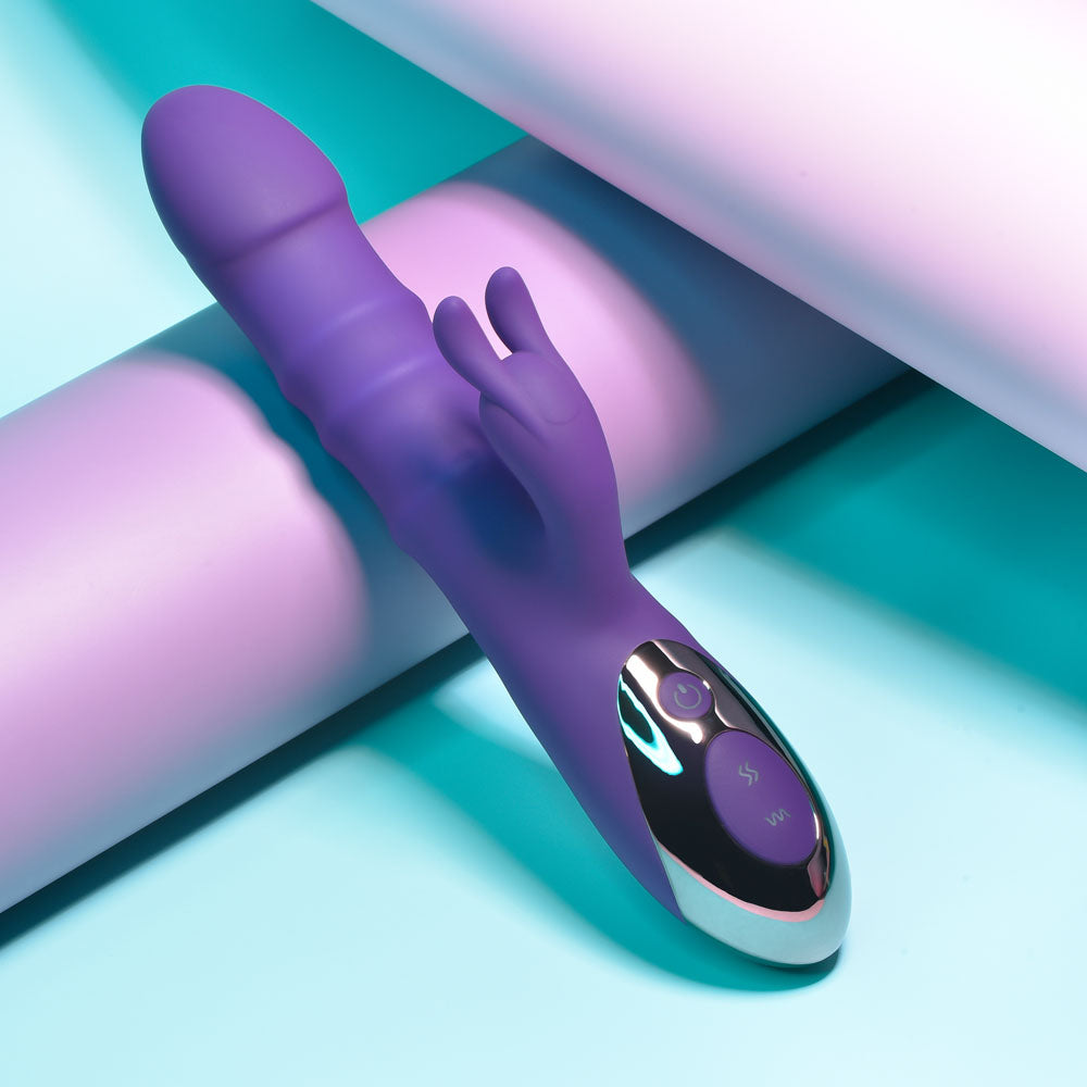 Playboy Pleasure HOP TO IT - Purple 23.5 cm USB Rechargeable Rabbit Vibrator-PB-RS-2345-2