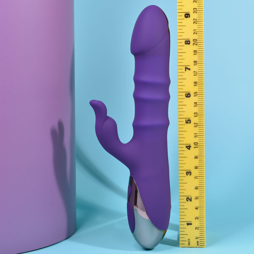 Playboy Pleasure HOP TO IT - Purple 23.5 cm USB Rechargeable Rabbit Vibrator-PB-RS-2345-2