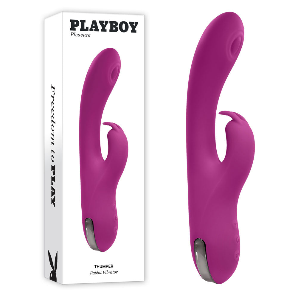 Playboy Pleasure THUMPER - Purple 21.9 cm USB Rechargeable Rabbit Vibrator-PB-RS-2352-2