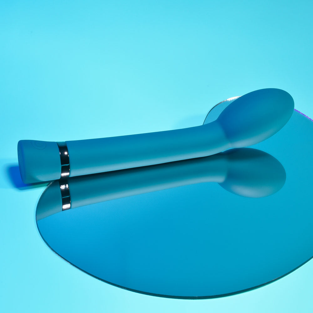 Playboy Pleasure ON THE SPOT - Blue 21.6 cm USB Rechargeable G-Spot Vibrator-PB-RS-2376-2