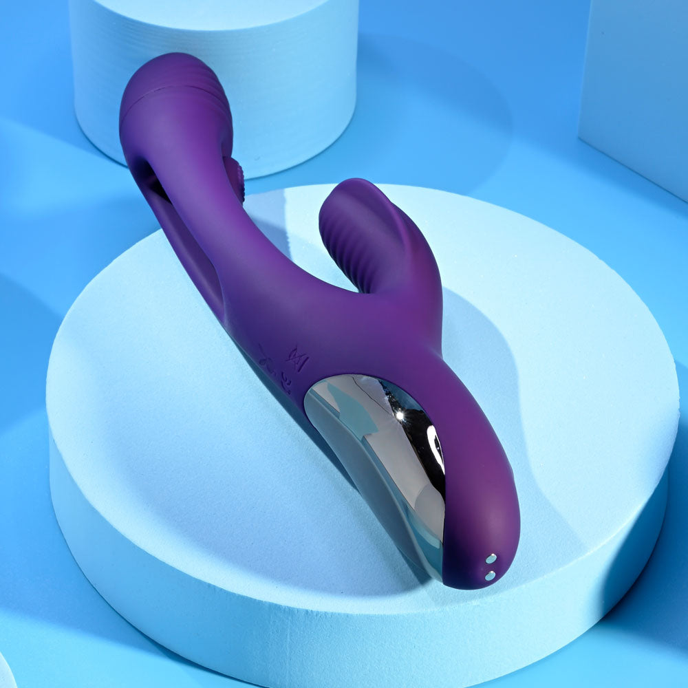 Playboy Pleasure THE THRILL - Purple 24.4 cm USB Rechargeable Rabbit Vibrator-PB-RS-3175-2