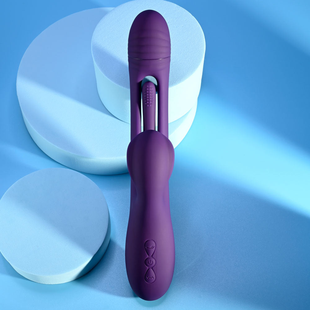 Playboy Pleasure THE THRILL - Purple 24.4 cm USB Rechargeable Rabbit Vibrator-PB-RS-3175-2