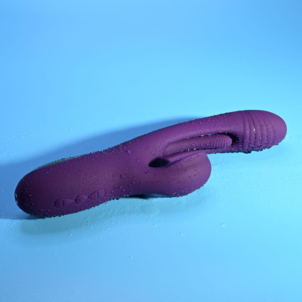 Playboy Pleasure THE THRILL - Purple 24.4 cm USB Rechargeable Rabbit Vibrator-PB-RS-3175-2