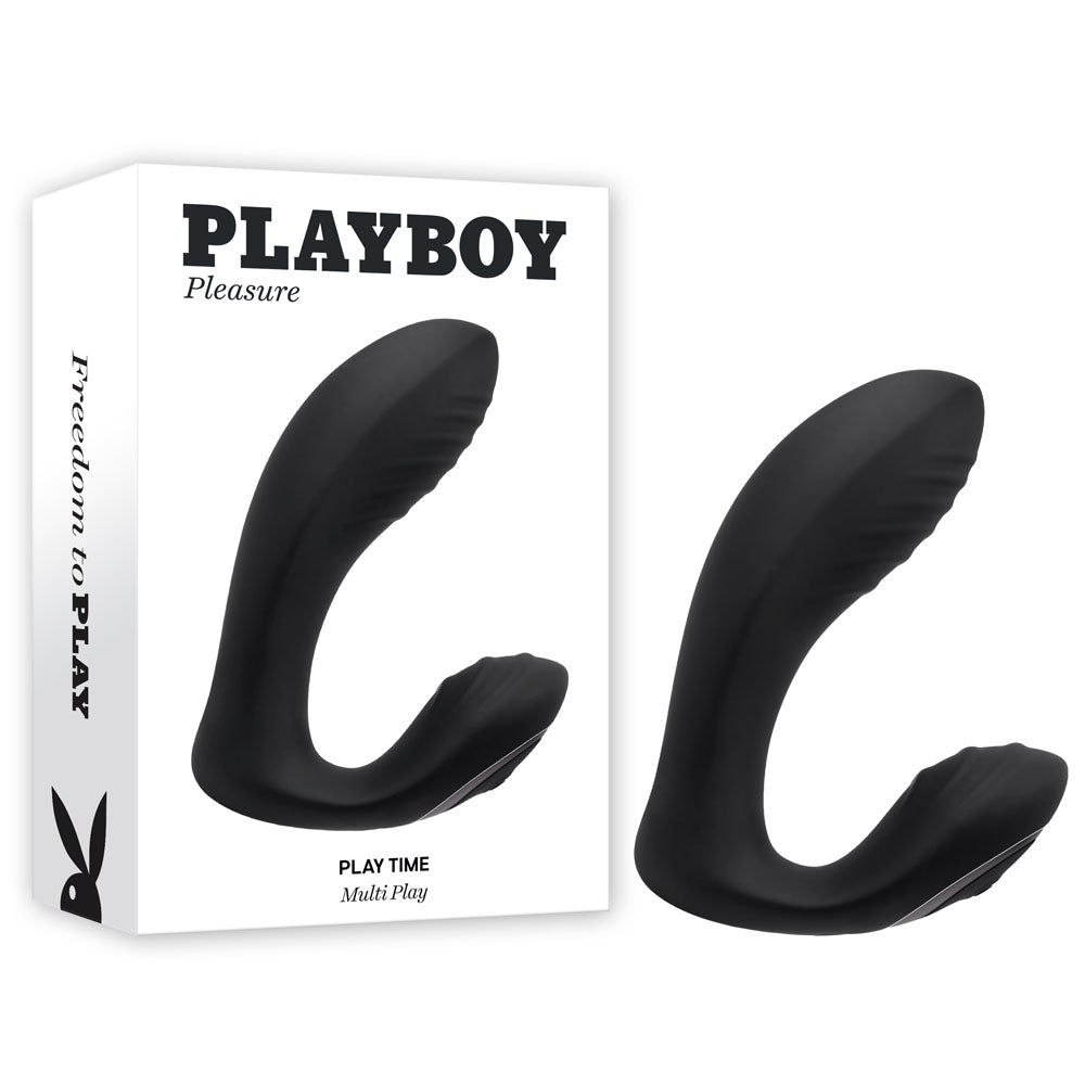 Playboy Pleasure PLAY TIME - Black 12.7 cm USB Rechargeable Vibrator-PB-RS-4271-2