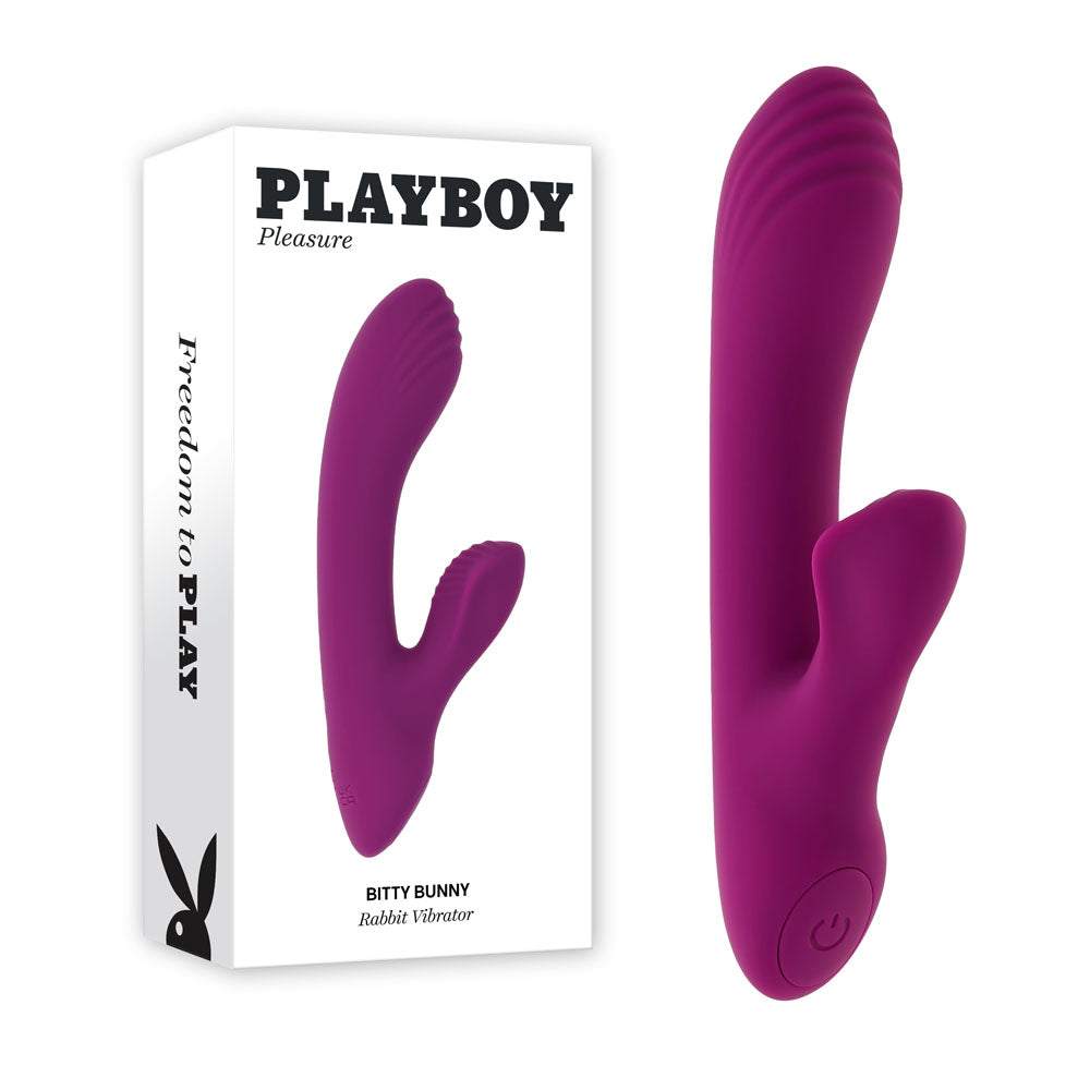 Playboy Pleasure BITTY BUNNY - Purple 14.7 cm USB Rechargeable Rabbit Vibrator-PB-RS-4288-2